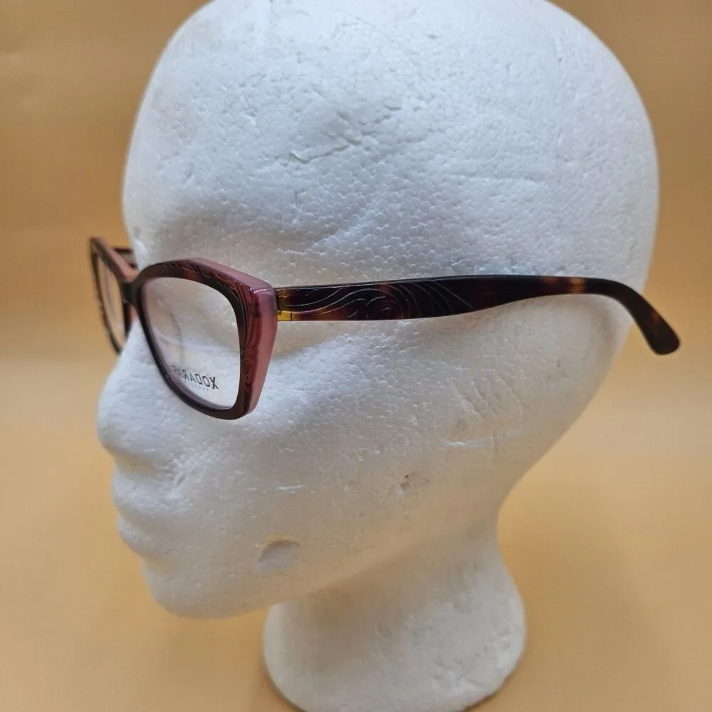Paradox Collection Womens Cateye Eyeglass Frames P5021 Red Tortoise 52-17-135